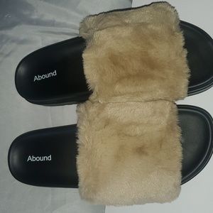 Faux Fur Slide Sandals